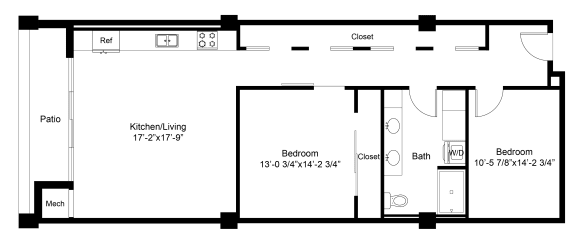 a floor plan of a small apartment