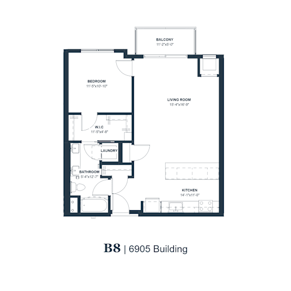 A black and white image of a floor plan for a B8 6905 Building.