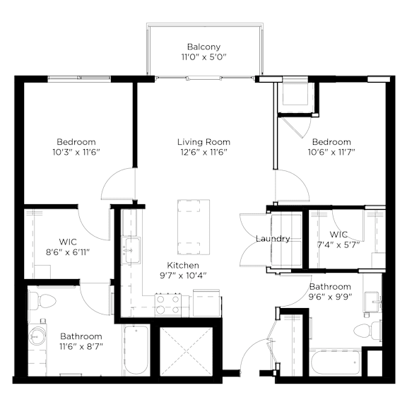 a floor plan of a house with an open floor plan