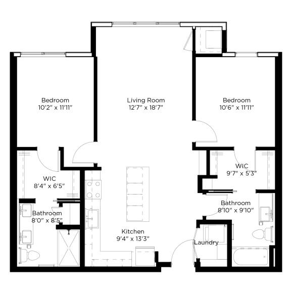 a floor plan of a house with an open floor plan