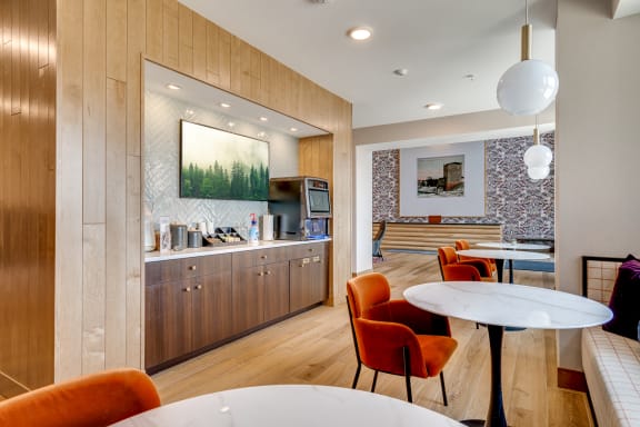 a view of the kitchen and dining area from the living room