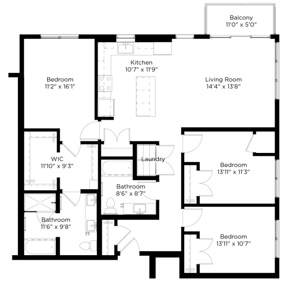 Floor Plans of The Bowline in Champlin, MN