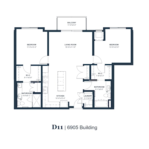 A black and white image of a floor plan for a D11 6905 Building.