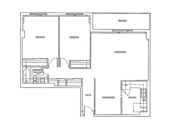 St. Lawrence Village in St. Catharines 2 bedroom floor plan
