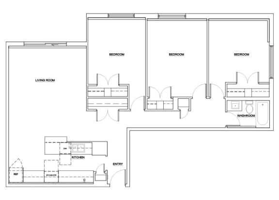 St. Lawrence Village in St. Catharines open concept 3 bedroom floor plan