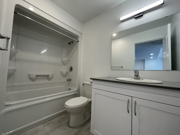 Bayfield Tower Apartments 1 bedroom 1 bathroom variation C bathroom
