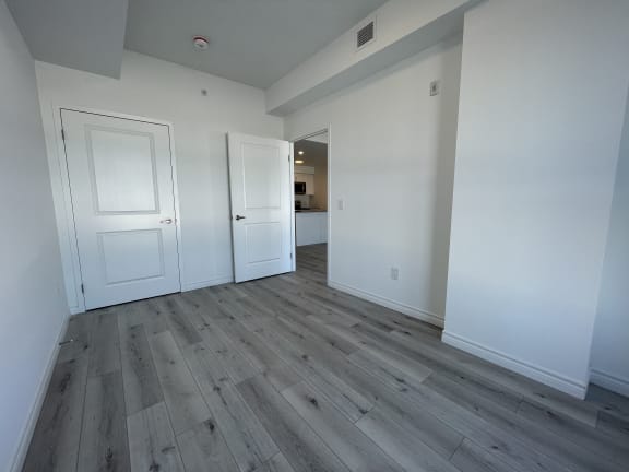 Bayfield Tower 2 bedroom 2 bathroom variation B second bedroom looking towards doorway