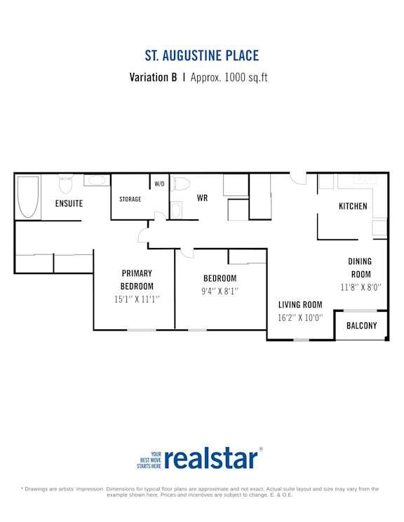 A floor plan for a home layout by realstar.