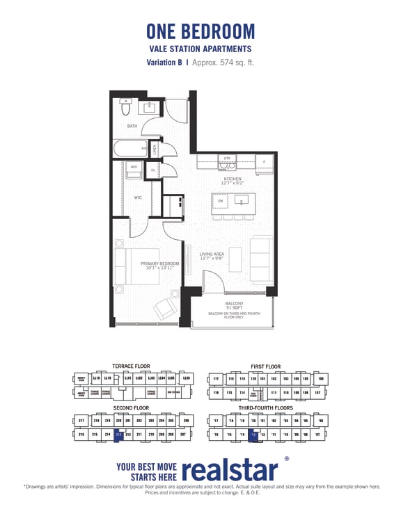 1 bed 1 bath unit at Vale Apartments in Waterloo ON