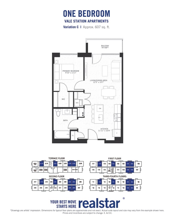 1 bed 1 bath unit at Vale Apartments in Waterloo ON