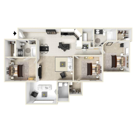 Floor Plan  Magnolia with Sunroom