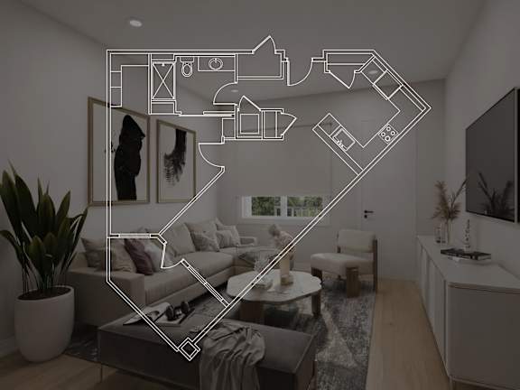 1 Bedroom B Overlay