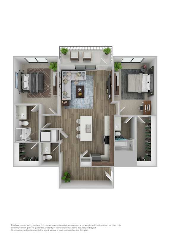 A floor plan of a house with a kitchen, living room, dining room, and bathrooms.