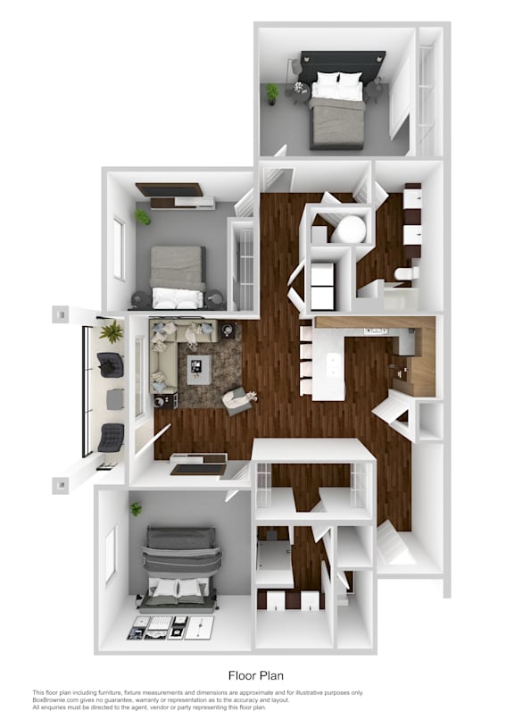 3X2 C Floorplan ALT at Orchard Park Apartments, Idaho Falls, ID