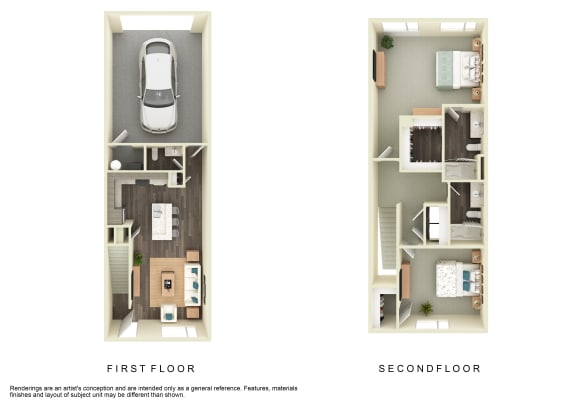 2 Bedroom & 2.5 Bathroom at Orchard Park Townhomes, Idaho Falls, ID