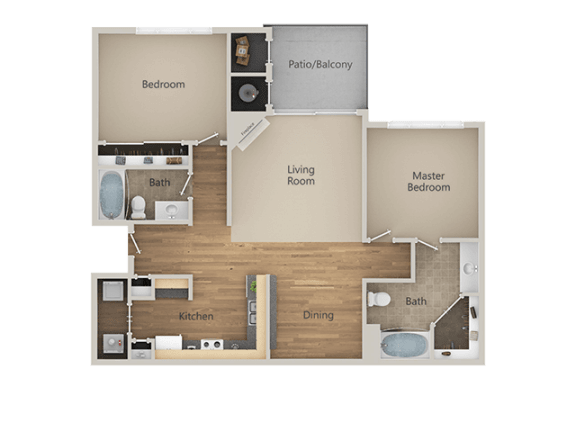 B1 2Bed_2Bath at Echo Ridge Apartments, Castle Rock, Colorado
