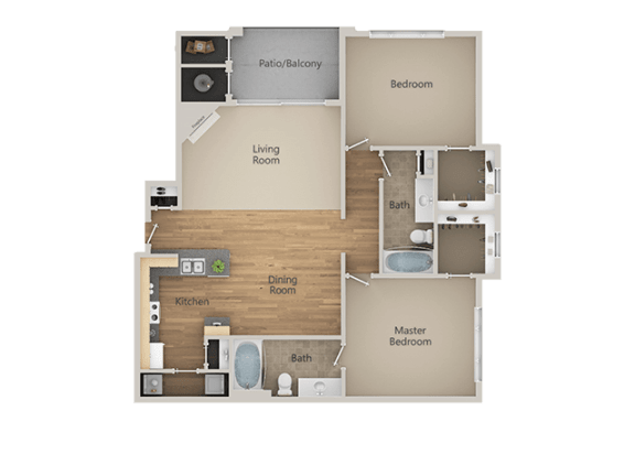 B2 2Bed_2Bath at Echo Ridge Apartments, Castle Rock