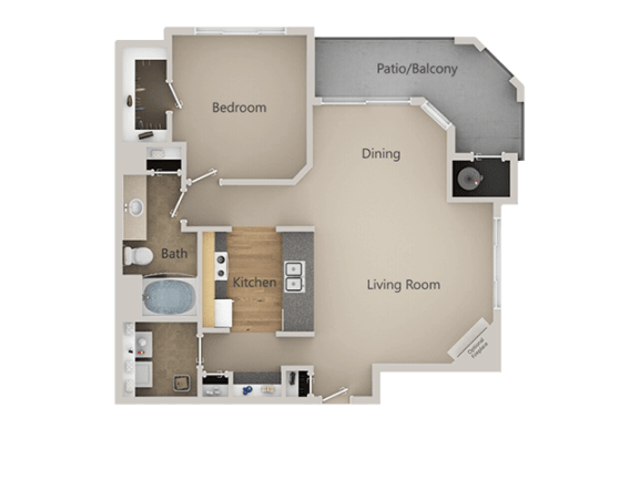 A4 1Bed_1Bath at Indigo Creek Apartments, Colorado, 80229