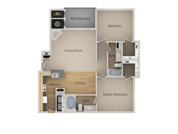 B2 2Bed_2Bath at Indigo Creek Apartments, Thornton, CO
