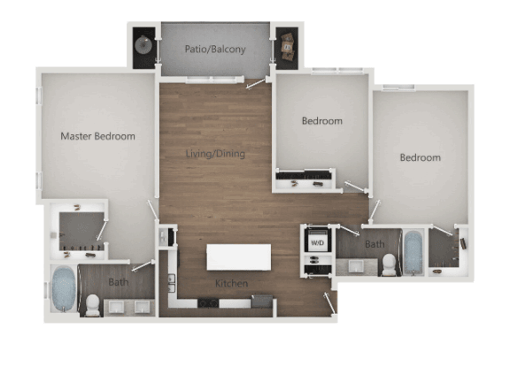 3x2_2D at Lofts at 7800 Apartments, Utah