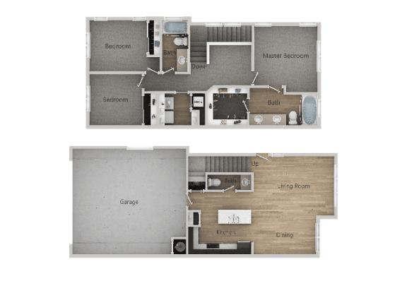 3Bed_2Bath Optimized at Parc on 5th Apartments & Townhomes, American Fork, Utah