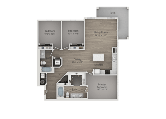 C1 Floor Plan at Veranda Apartments, Draper, UT, 84020