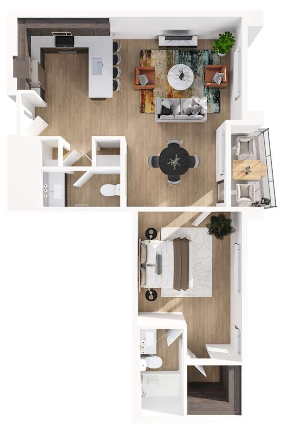 1 Bed 1 Bath D at The Terrace at Academy Village