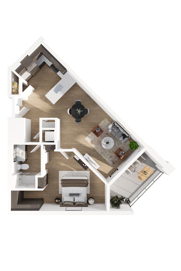 1B Floorplan at The Terrace at Academy Village, Herriman Utah