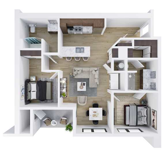 2X2 Bedroom at The Ash
