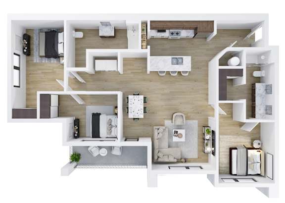 3X2 Bedroom at The Ash