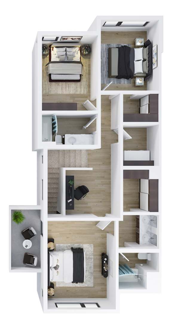 3 Bedroom Top Floor Townhome at The Ash