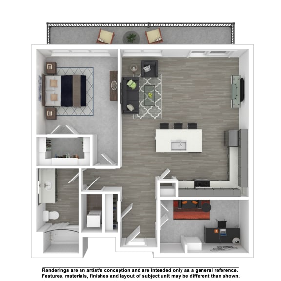 A-6-Type-B Floor Plan at The Arza Apartments, American Fork