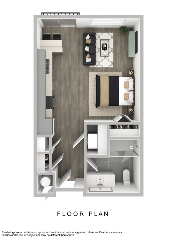 S-1-Type-B Floor Plan at The Arza Apartments, American Fork