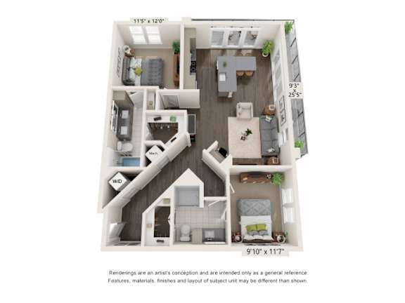 Floor Plan  a 1 bedroom floor plan  550 sq ft