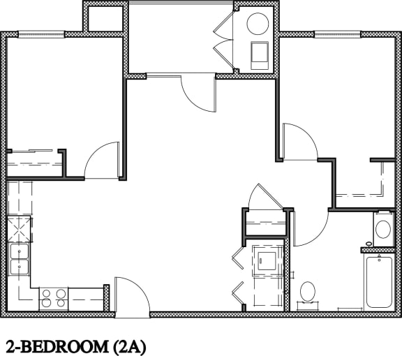 Floor Plan  Two Bedroom Floorplan Type A