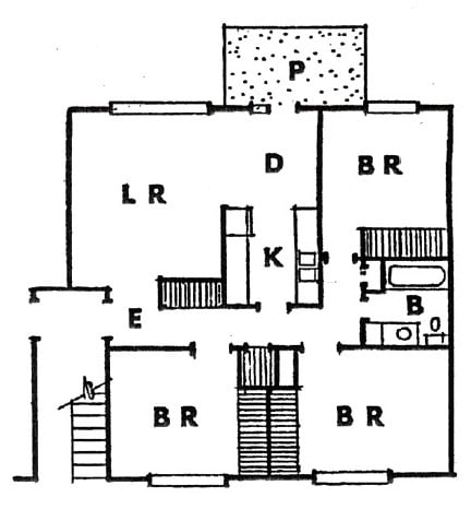 a drawing of a house