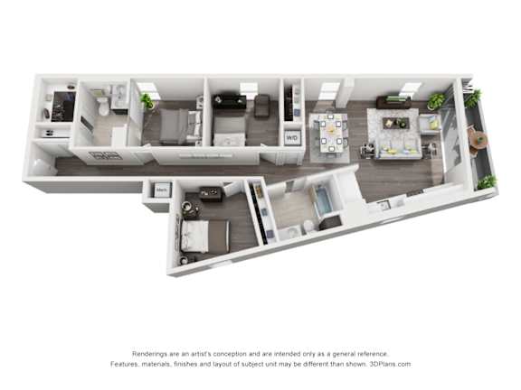 Floor Plan  3 BD/2BA