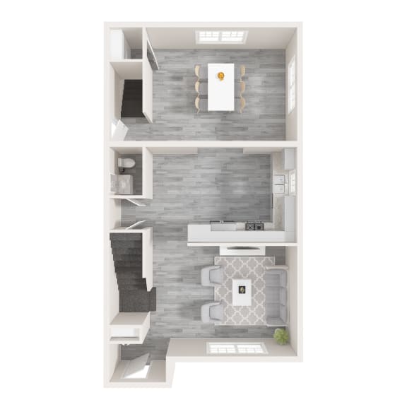 3 Bedroom 1.5 bath with extra den Townhouse