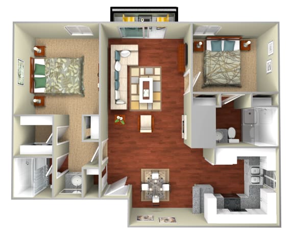 Floor Plan  Copenhagen 2x2 Floorplan