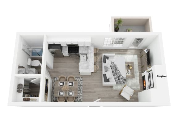 a floor plan of a home with a bedroom and a living room
