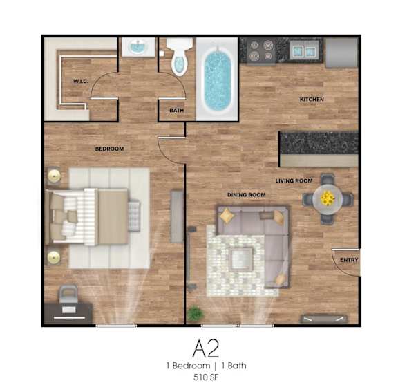 Floor Plan  A 2 bedroom apartment with 1 bathroom is for sale.