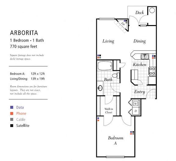 1 bed 1 bath Floorplan at Wilsonville Summit Apartments, Wilsonville , OR