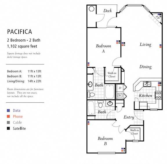 2 bed 2 bath Floorplan at Wilsonville Summit Apartments, Wilsonville , 97070