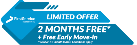 A promotional image for FirstService Residential offering a limited time free deal.
