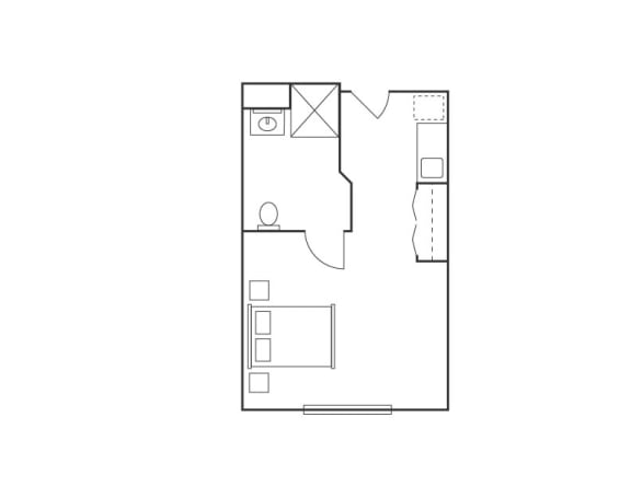 Floor Plan  Studio Floor Plan at Cogir at The Narrows, Tacoma, WA, 98406