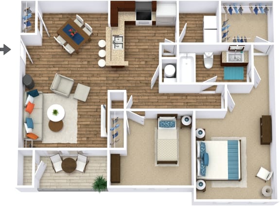 Montage Level 1 Floor Plan at Overall Creek, Murfreesboro, 37128
