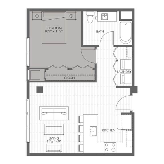 a floor plan of a small apartment