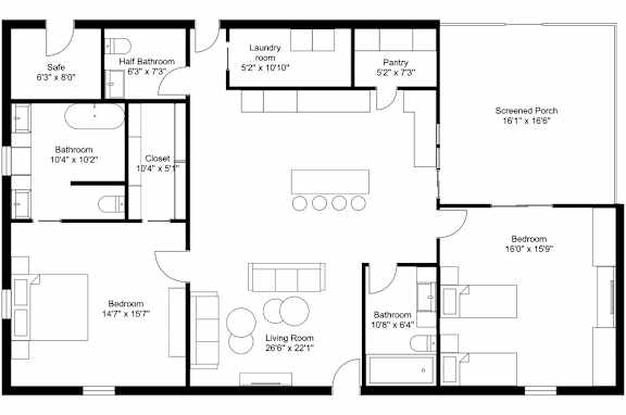 a floor plan of a house