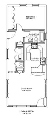 A black and white floor plan of a house with a living area of 186 square feet.