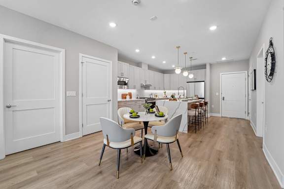 Apartment has room for a dining table